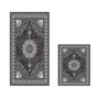 Mijölnir Juego de alfombras de baño Gris de 2 piezas